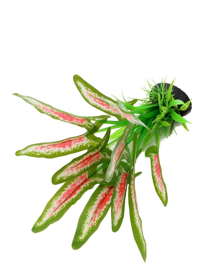 DVHEY Silk Aquarium Plants for Betta Fish Tank, 2 Pcs 8 Inch Small Silk Aquarium Plant Aquatic Water Grass Decoration (Green-Wine, 8 Inch) - Image 3